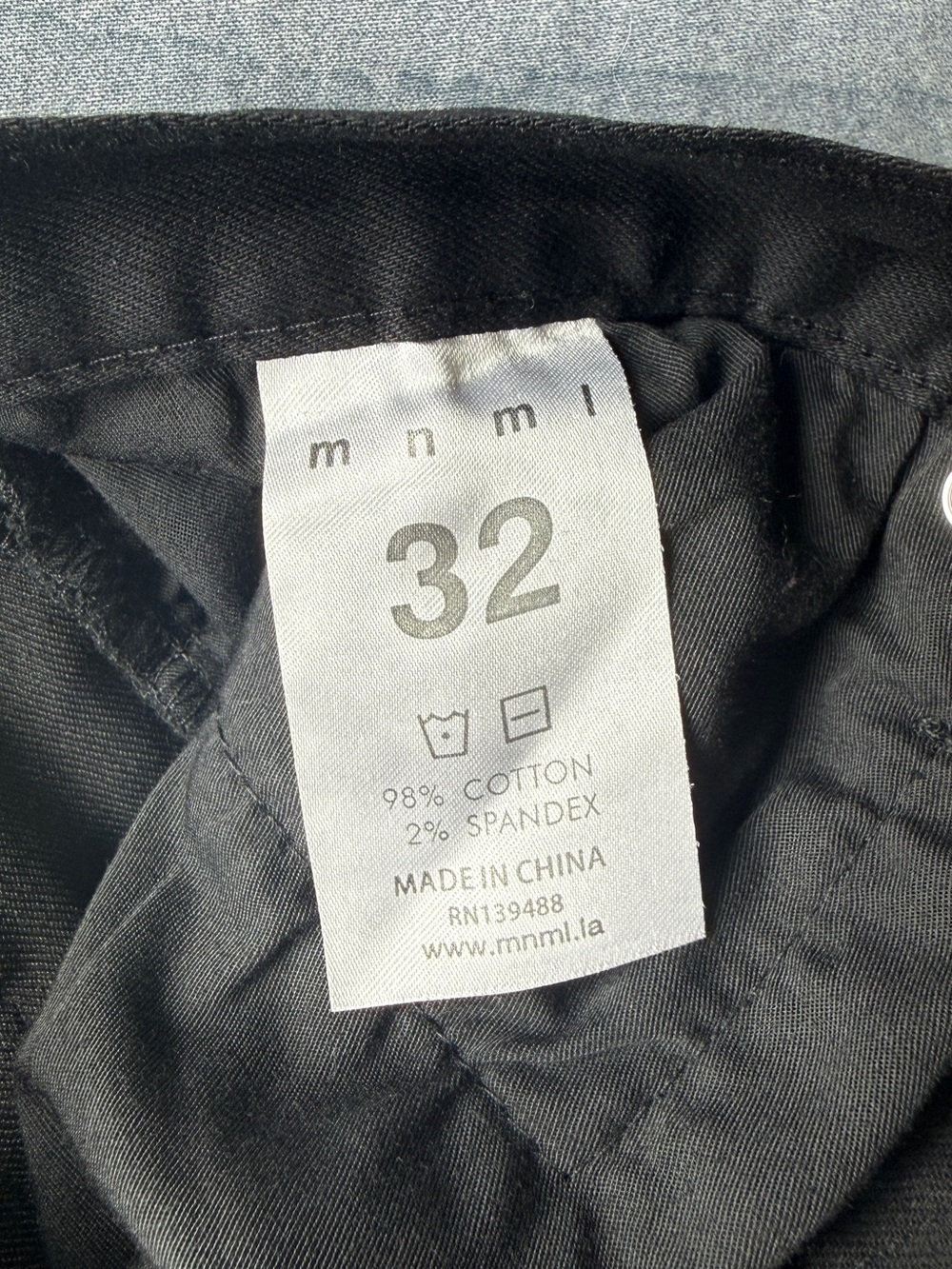 MNML Black Skinny Stretch Jeans with Side Zippers - Picture 11 of 14